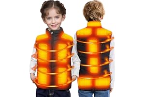 WOXIHUAN 2025 Neu Beheizbare Weste Kinder Sale, Beheizbare Jacke mit 13 Heizzonen für Jungen Mädchen, 3 Einstellbare Temperatur USB Elektrische Heizweste Schnelles Aufheizen Wärmeweste für Outdoor Wandern