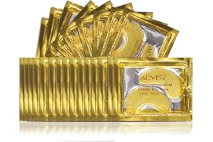 PEPHUCA (25 Pairs) Crystal 24K Gold Powder Gel Collagen Eye Mask,Premium Anti Aging, Anti Wrinkle, Moisturiser for Under Eye Wrinkles, Remove Eye Bags, Under-eye, Dark Circles, Hydrating, Puffy Eyes