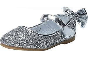 WUIWUIYU Fille Chaussures Ballerine avec Paillettes Brillants Respirable Comfortable