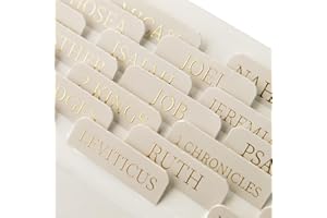 KINDLUME 75 Pièces Onglets Bibliques Laminés, Onglet Bible Francais avec Dorure Or, Accessoires Bible Imperméables, pour Étude Biblique et Théologie