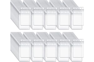 OTYMIOW Ausweishülle Flexibel Klar 100PCS Ausweishalter Vertikal Kartenschutzhülle Kartenhüllen Transparent Karten Hülle Kartenhalter Ausweis Namensschild Halter Namensschilder Hüllen Arbeitslizenz Vertikale