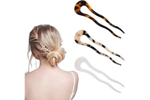 CHANRAINGYEE 3 sztuki spinek do włosów w kształcie litery U, francuskie spinki do włosów w kształcie litery U, francuskie spinki do włosów, do wysoko upiętych fryzur, akcesoria dla kobiet i dziewcząt (A)