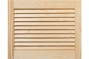 ben+camilla.com Lamellentüren 39,5 x 49,4 cm Holztür Natur mit offenen Lamellen für Regale, Schränke, Möbel | Kiefer Holz unbehandelt