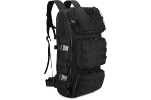 VINBAGGE Plecak turystyczny, męski, damski, wodoszczelny, 30 l, czarny, plecak trekkingowy, dla chłopców, na kemping, podróże, outdoor, Bundeswehra, survival