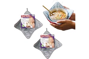 JOKARI Tål mikrovågsugn och värmebeständig skålhållare, 2-pack skyddar händer och fingrar från varma diskar. Mikrovågsugn och