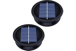 XVZ Repuesto para lámparas solares, 2 unidades, blanco cálido, diámetro de 10,5 cm, reemplazo solar para diferentes lámparas solares