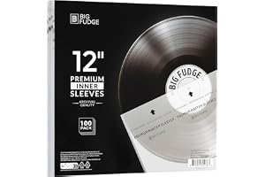 Big Fudge 12-tums vinylskivomslag – premium innerärmar 100-pack – antistatiskt rispapper syrafria vinylskydd – tillbehör skyd