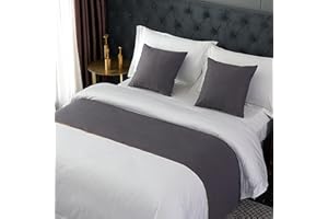 TTiiLoe Camino de cama para pies de cama, decoración de ropa de cama, colcha de color sólido, bufanda, toalla de protección para dormitorio de hotel, marrón, 50 x 180 cm para cama de 1,2 m