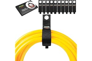 APROMISITH Kabel Organizer Kabelriemen, Hochleistungs-Aufbewahrungsgurte, Verstellbare Kabelhalter Kabelbinder für Verlängerungskabel, Schläuche, Seile, Keller, Werkstatt, Wohnmobil(10M)(10er-Packs)