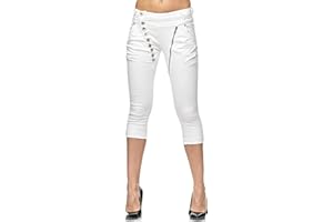 Elara Vaqueros 3/4 Mujer Bermuda Cintura Alta Chunkyrayan