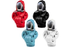 Delsen 4 Stück Schalthebel Hoodie,Auto Schaltknauf Abdeckung,Mini Hoodie für Gangschaltung Hoodie Schaltknauf Auto für Gangschaltung, Lustige Hoodies Auto Schalthebel Innenraum Dekoration