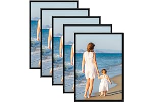 Alishomtll Lot de 5 cadres photo en plastique Format A3 29,7 x 42 cm Cadres pour plusieurs photos Noir
