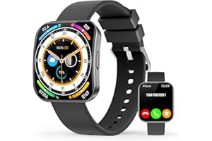 MFVLP Smart Watch for Men Women, AI Dial, AI Q&A, NEW 1.85"HD AMOLED Curved Display Fitness Watch with Blood Pressure/MET/Sleep/Heart Rate Monitor, Bluetooth Calls, 120+ Sports Depth Waterproof Smartwatch