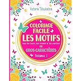 Coloriage Facile Les Motifs Le Monde Sous Marin Le Livre De Coloriage Pour Tous Les Ages Pour Les Debutants Les Malvoyantes Et Les Personnes Agees Avec Les Creatures Sous Marines