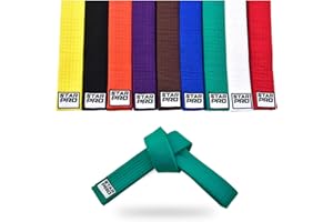 Starpro d'arts Martiaux Ceinture de classement - Coton 7 Points - 9 Couleurs - Conception légère pour l'entraînement et la compétition de Karaté Judo Taekwondo - 240cm 280cm 320cm