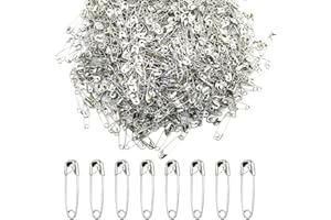 Ruidee 500 pcs Metal Mini Safety Pins for Home Office Use Art Craft Sewing Jewelry Making (Silver)