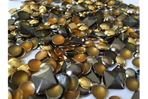 World of Sparkles Mixed Hot Fix Iron on Metal Studs for Clothing Leather Art & Crafts Jewelry Making Costume Decoration Accessory DIY