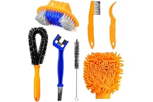 ADRREYUFNY 7 Pcs Kit de Cepillo de Limpieza de Bicicletas Kit Limpieza Bicicleta Limpiador de Cadena de Bicicleta para Bicicleta Ser Aplicable Todos Bicicletas