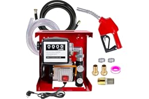 AMUR Pompa GASOLIO Pompa TRAVASO GASOLIO Pompa Diesel con CONTALITRI Pompa ELETTRICA Diesel EXELENZ-2 Pompa gasolio con Conta Litri, Pistola, Tubo e Accessori