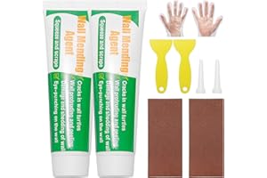 ZITFRI 2 Pcs 200g Wall Repair Cream Wall Safemend Filler Kit with Scraper and Pointed Nozzle, Weatherproof Wall Mending Agent for Quick Repairing Cracks, Nail Holes, Graffiti and Peeling Indoor and Outdoor