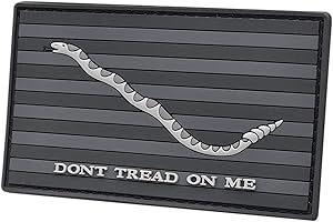 2AFTER1 Blackout USA America First Navy Jack Flag USN DTOM Dont Tread On Me Tactical Morale PVC Rubber Hook