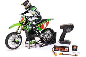 LOSI RC 1/4 Promoto-MX Motorcycle RTR with Battery and Charger, Pro Circuit, LOS06002, Green