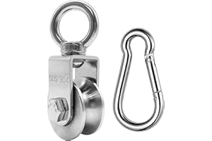 FIVAVA polea en acero inoxidable con rodillo M48 con bolas de acero inoxidable 304 carga máxima 500 kg