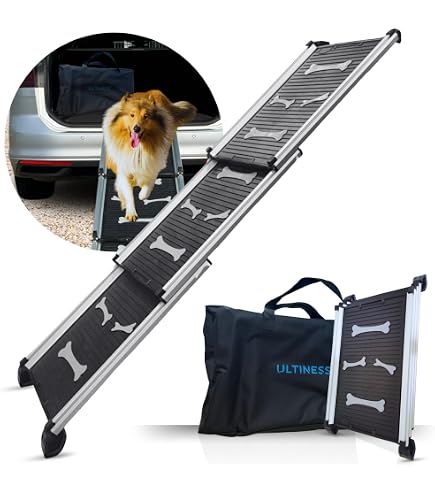 Einstiegshilfe SUV Hund PawHut Hunderampe Klappbar 155x38,5cm - Rutschfeste  Hundetreppe Fr Auto & SUV Bis 90 Kg, Einstiegshilfe Fr Groe Und Kleine  Hunde
