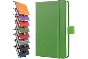 LEFUTE A6 Notebooks, Pocket Notebook Small Notebook Note Pads Hardback Notebook A6 Small Notepad Journal 200 Pages(100 Sheets)-Green