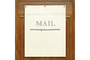 ICOBUTY Mail Catcher for Mail Slots Letter Bag Post Efficient Organizer for Home Office and Garage Doors Basket Letter Cage Door Bag (Cream)…