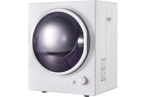 Merax klein Wäschetrockner mit Überhitzungsschutz, wandmontierbar Ablufttrockner mit Doppelfilter und Timer, 2,5 KG, 850W, Weiß