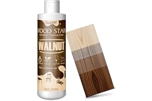 VIVIDYE Wood Stain, 8.5oz/250ml Water Based Wood Stain for Indoor and Outdoor Furniture, Cabinet, Wood Panel, Door, Trim and More - Fast Drying, Low Odor＆Non-Toxic, Easy to Apply, Multiple Finishes (Walnut)