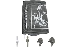 THRIVINGAURA Blood Pressure Cuff,22-52cm Blood Pressure Monitors Extra Large Cuff Includes 4 Universal Interface,Adjustable Large Blood Pressure Cuff Compatible with Bp Monitors(Grey)