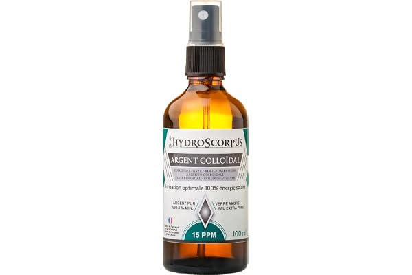Argent Colloïdal 15 PPM●Spray VERRE 100 ml●Fabriqué en FRANCE●Oligo élément Bio Disponible 100% Naturel●Ionisation 100% énergie solaire●Emballage100% compostables …