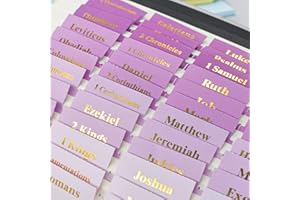 ‎VANRA VANRA Bibel-Tabs für Frauen, Bibel-Journaling-Zubehör, großer Druck, insgesamt 96 Tabs, für das alte und neue Testamentstudieren mit leeren laminierten Bibel-Tabs (Buchstaben aus Goldfolie)