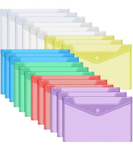 Fandamei - 30 Cartelline In Plastica Colorata Formato A5, 6 Colori - Foto 3