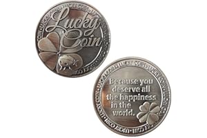 HARPIMER Bonne Chance Good Luck Pièces Chanceux Pièce Beau jeton de Collection pour la Chance Amitié et Protection