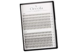 Oreola Cluster Lash Extensions 10D, 20D, pojedyncze sztuczne rzęsy, 0,1D, naturalny wygląd, sztuczne rzęsy wielokrotnego użytku, pojedyncze, czarne, lekkie rzęsy dla początkujących