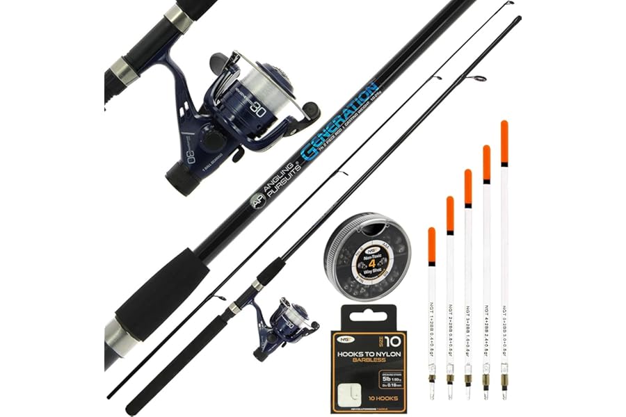 NGT Generation Combo 7ft 2 Piece Rod & Reel Fishing Set With Tackle Floats Shots Hooks