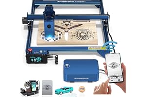 ATOMSTACK A20PRO incisore laser, 3 in 1 schermo offline/APP mobile/Finestre incisione, testina laser 20W, 300W CO₂ air assist kit a doppia pompa incisione per legno, metallo