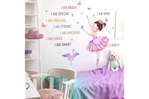 OOTSR Calcomanías Pared Inspiradoras para Niñas, Princesa, Dormitorio Bebé, Guardería, Dormitorio, Sala Estar
