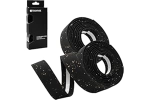 Thinvik EVA Cork Bike Handlebar Tape–Environmental Bicycle Bar Tape, Anti-Slip Cycling Handle Wraps,Sweat-Absorbent Bicycle Handle Bar Tape Comfortable Grip for Road Bike Cycling-2 Rolls(Black)