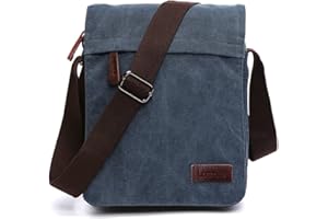 LOSMILE Hommes Sacs d'épaule, Sacs bandoulière en toile, Sacs pour ordinateur portable, Besaces,Sac d’Ecole, Travail ou vie scolaire