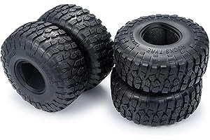 AMK Lot de 4 pneus RC Crawler de 4,8 cm en caoutchouc avec inserts en mousse 52 x 120 mm pour voiture 1/10 RC Crawler A-xial Wraith 90018 90048 RR10 SCX10 D90 T-raxxas TRX4