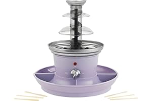 Petra PT3428PPVDEEU7 Schokoladenbrunnen 3 Etagen - Kaskadendesign, einfache Reinigung, Dip & Share Schokofontäne, umfasst 2 O