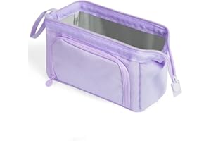 ANOMM Duże piórniki dla dziewcząt i chłopców, duża pojemność, piórnik z uchwytem, przenośny organizer biurkowy na artykuły pa, torba do przechowywania do szkoły i biura, trwały piórnik dla