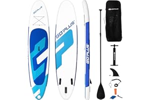 COSTWAY SUP Gonfiabile Adulti 305/335 cm, Stand Up Paddle Gonfiabile con Pinne, Leash, Pagaia, Pompa, Kit di Riparazione e Borsa, Carico Massimo 110 kg