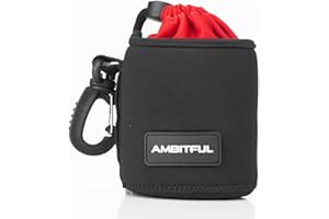 AMBITFUL 74 * 95 mm / 2.91x 3.74 inch XS Size Lens Pouch Compatible for Canon, Nikon, Sony, Pentax, Olympus XSmall Camera Lens Case Bag Thick Protective Neoprene Pouch Soft Plush for DSLR Lens（LP-10
