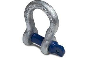 ‎HEAVYTOOL HEAVYTOOL Schäkel geschweift Stahl hochfest 3,25t mit Augbolzen (1 Stück) Schwerlastschäkel Industrie-Schäkel Rundschäkel Hochfester Bügelschäkel