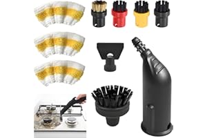 YATOSEEN Juego de 10 Piezas de Accesorios para Limpiador a Vapor para Kärcher Easyfix SC1 SC2 SC3 SC4 SC5 Boquilla de Cepillo Redondo Boquilla de Cepillo de Cerdas Piezas de Repuesto